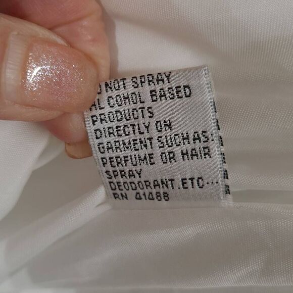 Elegant White V-Neck Gown - Picture 7 of 12